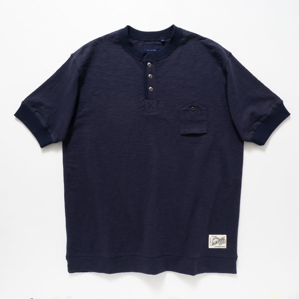 (TP549) Heavyweight Henley Neck Tee