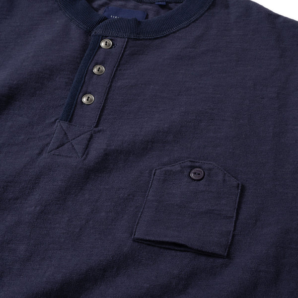(TP549) Heavyweight Henley Neck Tee