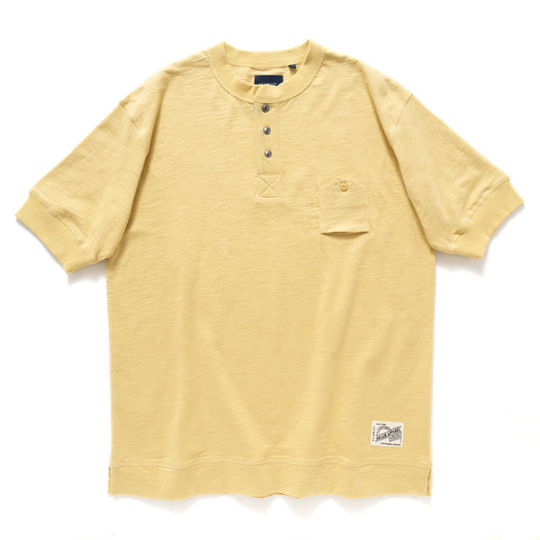 (TP549) Heavyweight Henley Neck Tee