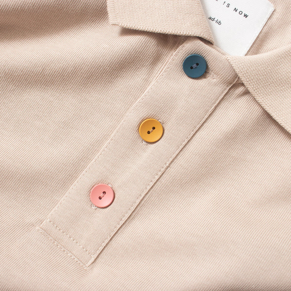 (TP591) Color Button Polo Tee
