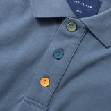 (TP591) Color Button Polo Tee