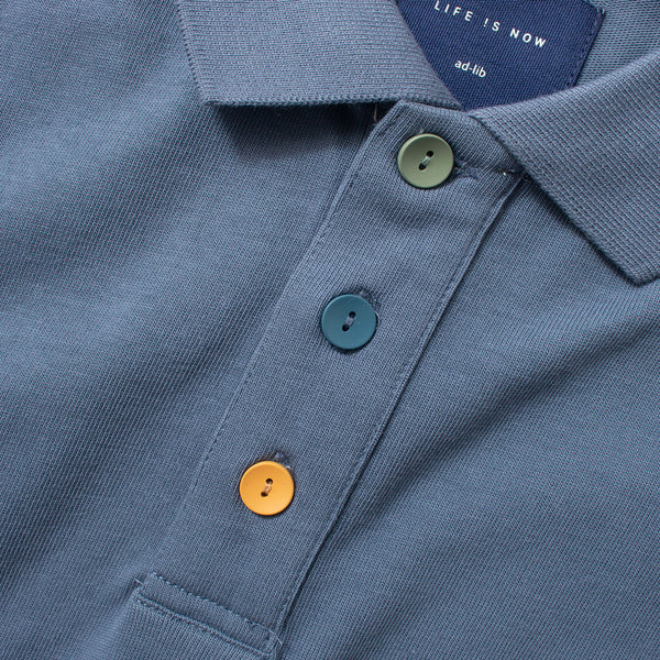 (TP591) Color Button Polo Tee