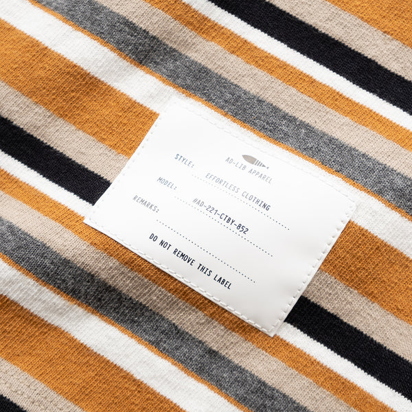(TP738) Stripe Long Sleeve Pocket Tee