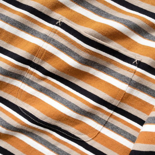 (TP738) Stripe Long Sleeve Pocket Tee