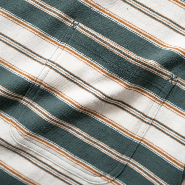 (TP738) Stripe Long Sleeve Pocket Tee