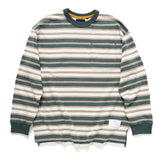 (TP738) Stripe Long Sleeve Pocket Tee