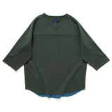(TP740) Neck Trimmed Cropped Sleeve Tee