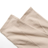 (TP740) Neck Trimmed Cropped Sleeve Tee