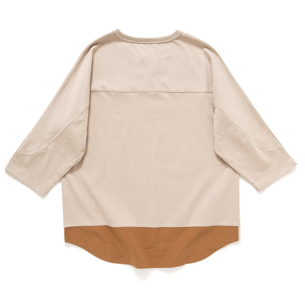 (TP740) Neck Trimmed Cropped Sleeve Tee