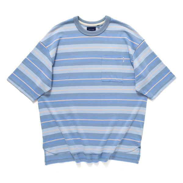 (TP760) Oversize Stripe Pocket Tee