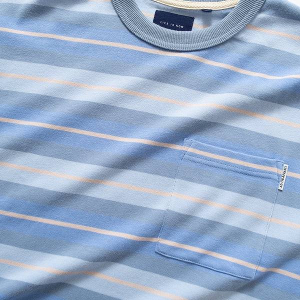 (TP760) Oversize Stripe Pocket Tee