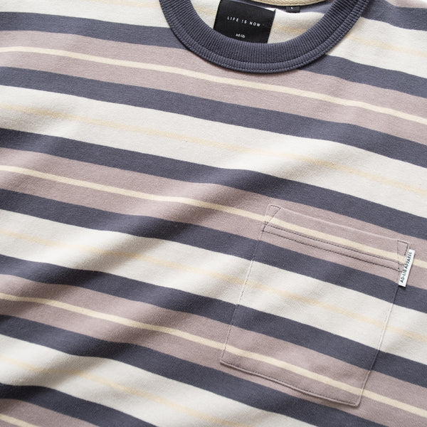 (TP760) Oversize Stripe Pocket Tee