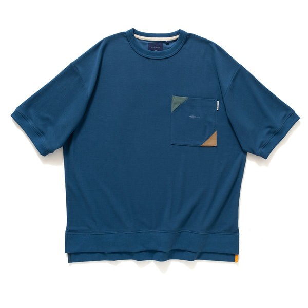 (TP843) Waffle Trimmed Pocket Tee