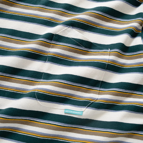 (TP908) Oversize Stripe Pocket Tee