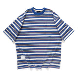 (TP908) Oversize Stripe Pocket Tee