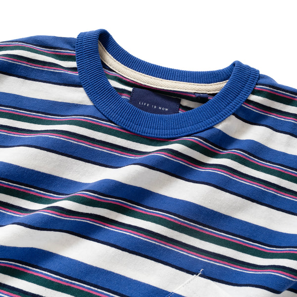 (TP908) Oversize Stripe Pocket Tee