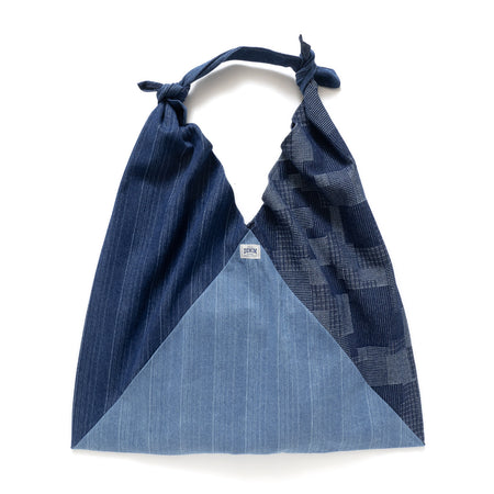 (YB460) Quilted Denim Heavy Wash Crossbody Bag