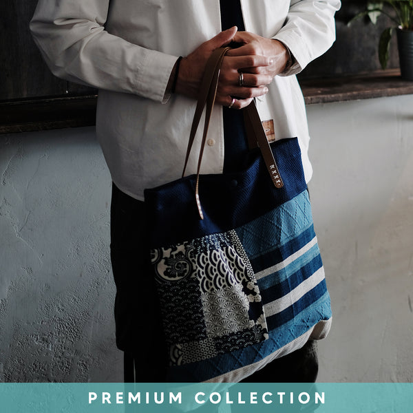 (YB422) Two Face Kendo Indigo Tote Bag