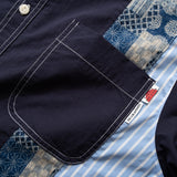 (YS216) Japan Fabric Patchwork Shirt