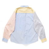 (YS276) Stripe Colorblock Pocket Shirt