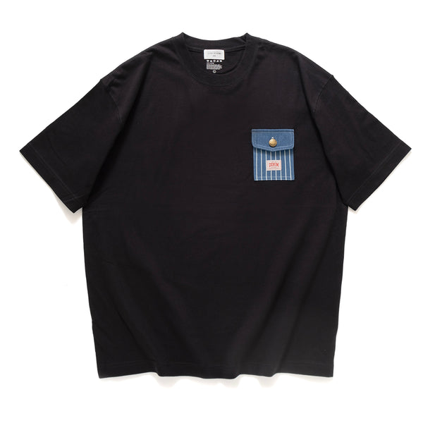 (YT1022) Denim Flap Pocket Tee