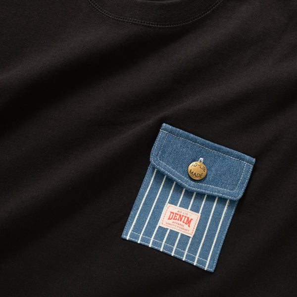(YT1022) Denim Flap Pocket Tee