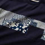 (YT804) Mix Fabric Pocket Tee