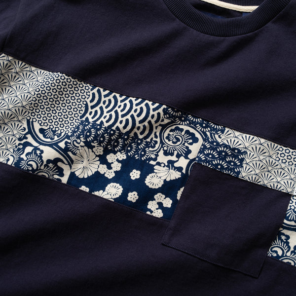 (YT804) Mix Fabric Pocket Tee