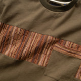 (YT804) Mix Fabric Pocket Tee