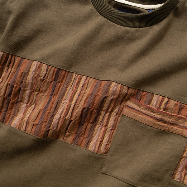 (YT804) Mix Fabric Pocket Tee