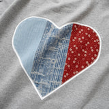(ZT1024) Heart Shape Patchwork Tee