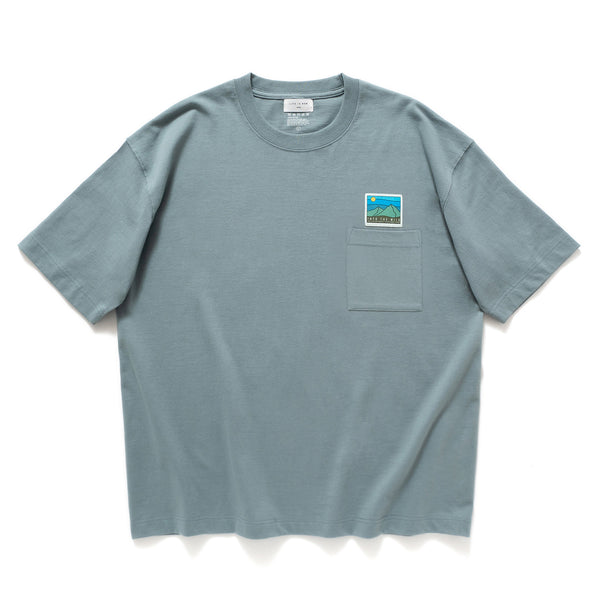 (ZT1028) Tent Graphic Patchwork Pocket Tee