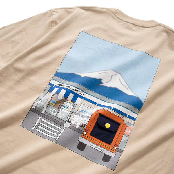 (ZT1034) Grocery Store Graphic Pocket Tee