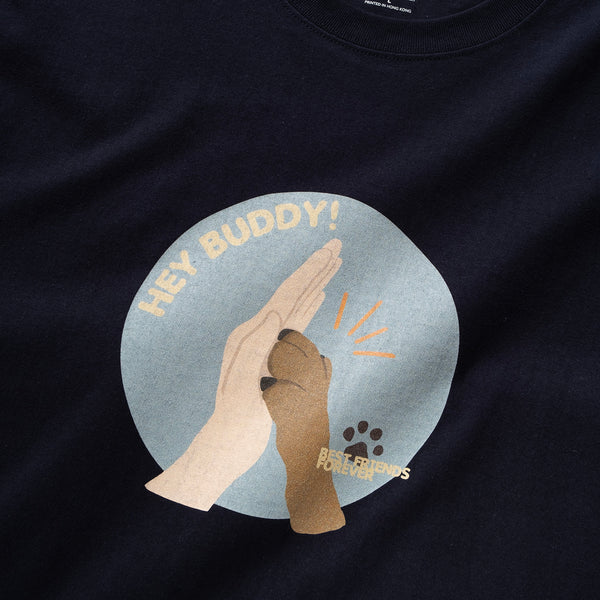 (ZT1035) Paw and Hand Dog Graphic Tee