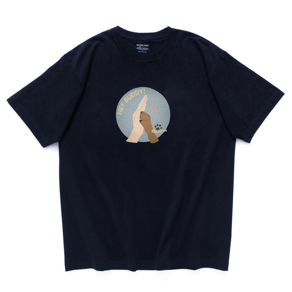 (ZT1035) Paw and Hand Dog Graphic Tee