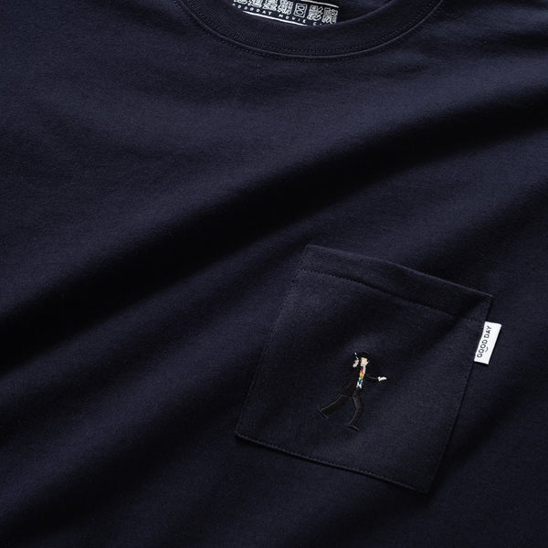(ZT1078) HK Movie Club Embroidery Pocket Tee