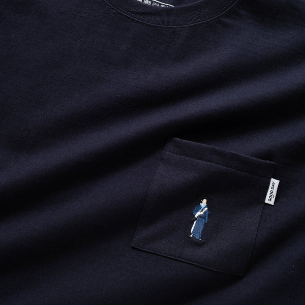 (ZT1079) HK Movie Club Embroidery Pocket Tee