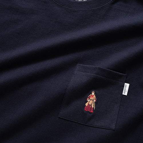 (ZT1080) HK Movie Club Embroidery Pocket Tee