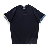 (ZT1093) Embroidery Trimmed Sleeve Tee