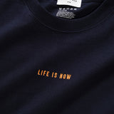 (ZT1093) Embroidery Trimmed Sleeve Tee