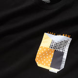 (ZT1094) Embroidery Patchwork Pocket Tee