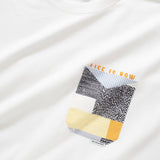 (ZT1094) Embroidery Patchwork Pocket Tee