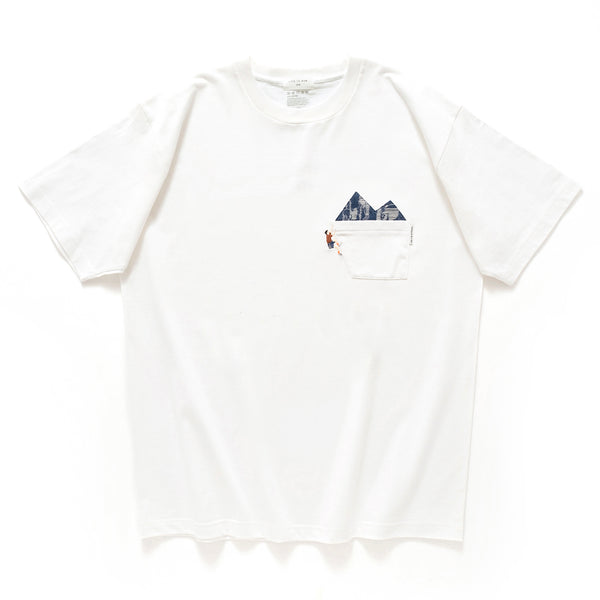(ZT1095) Mountain Climbing Embroidery Pocket Tee