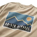 (ZT1107) Mountain Landscape Graphic Flap Pocket Tee