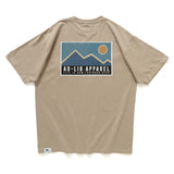 (ZT1107) Mountain Landscape Graphic Flap Pocket Tee