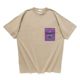 (ZT1107) Mountain Landscape Graphic Flap Pocket Tee