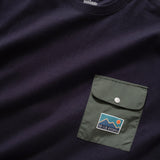(ZT1107) Mountain Landscape Graphic Flap Pocket Tee