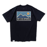 (ZT1107) Mountain Landscape Graphic Flap Pocket Tee