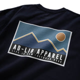 (ZT1107) Mountain Landscape Graphic Flap Pocket Tee
