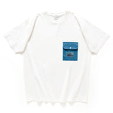 (ZT1107) Mountain Landscape Graphic Flap Pocket Tee